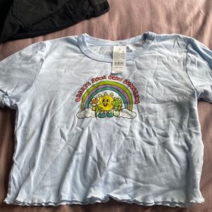 pacsun 100% cotton tee shirt brand new light blue